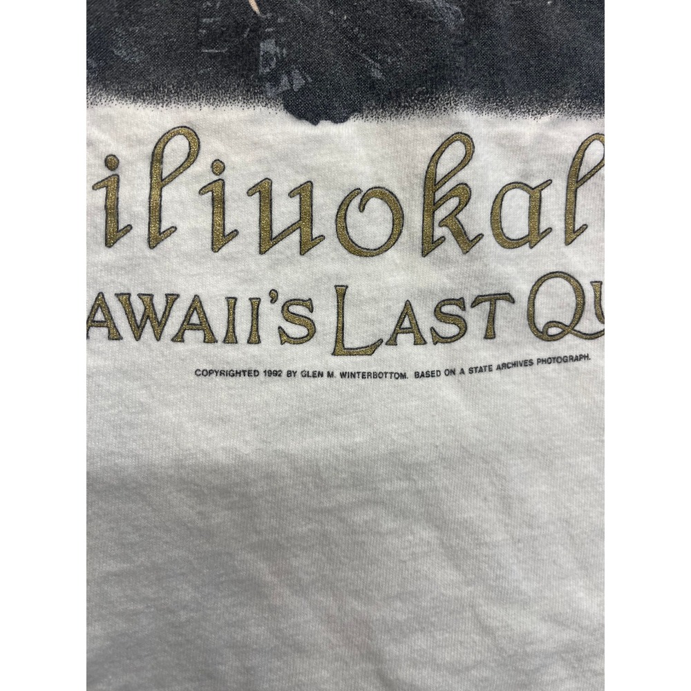 Vintage 1992‎ Queen Liliuokalani Hawaii Overthrow Hawaiian Monarchy Hanes  M - Picture 6 of 7